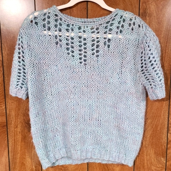 Vintage hand knit sweater tee - Picture 1 of 6
